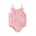 Sleeveless Striped Bows Toddler Swimsuit Swimwear The Trendy Toddlers Pink 9-12 M 