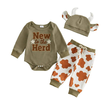 Long Sleeve New To The Herd Baby Set Sets The Trendy Toddlers 