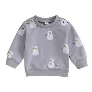 Gray Snowman Baby Sweatshirt   