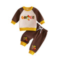 Long Sleeve Gobble Thanksgiving Baby Set
