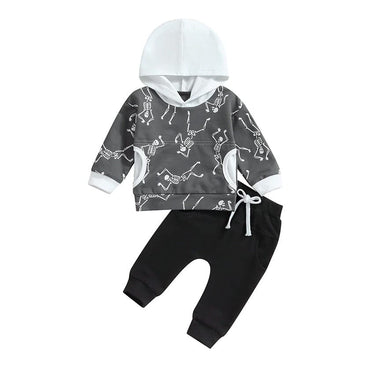 Skeleton Hooded Baby Set Sets The Trendy Toddlers 