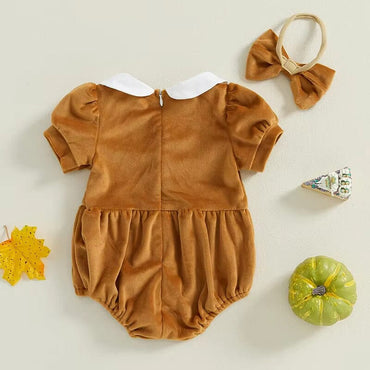 Gingerbread Christmas Baby Costume Romper   