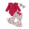 Christmas Flared Pants Baby Set   