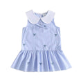 Sleeveless Ruffle Striped Collar Toddler Dress Dresses The Trendy Toddlers 