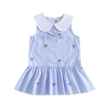Sleeveless Ruffle Striped Collar Toddler Dress Dresses The Trendy Toddlers 