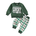 Long Sleeve Lucky Plaid Baby Set