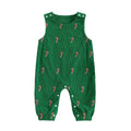 Sleeveless Candy Cane Baby Jumpsuit