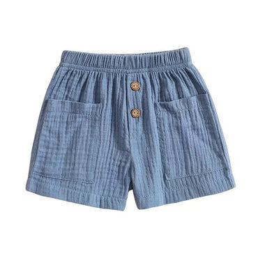 Solid Pockets Baby Shorts Blue 3-6 M 