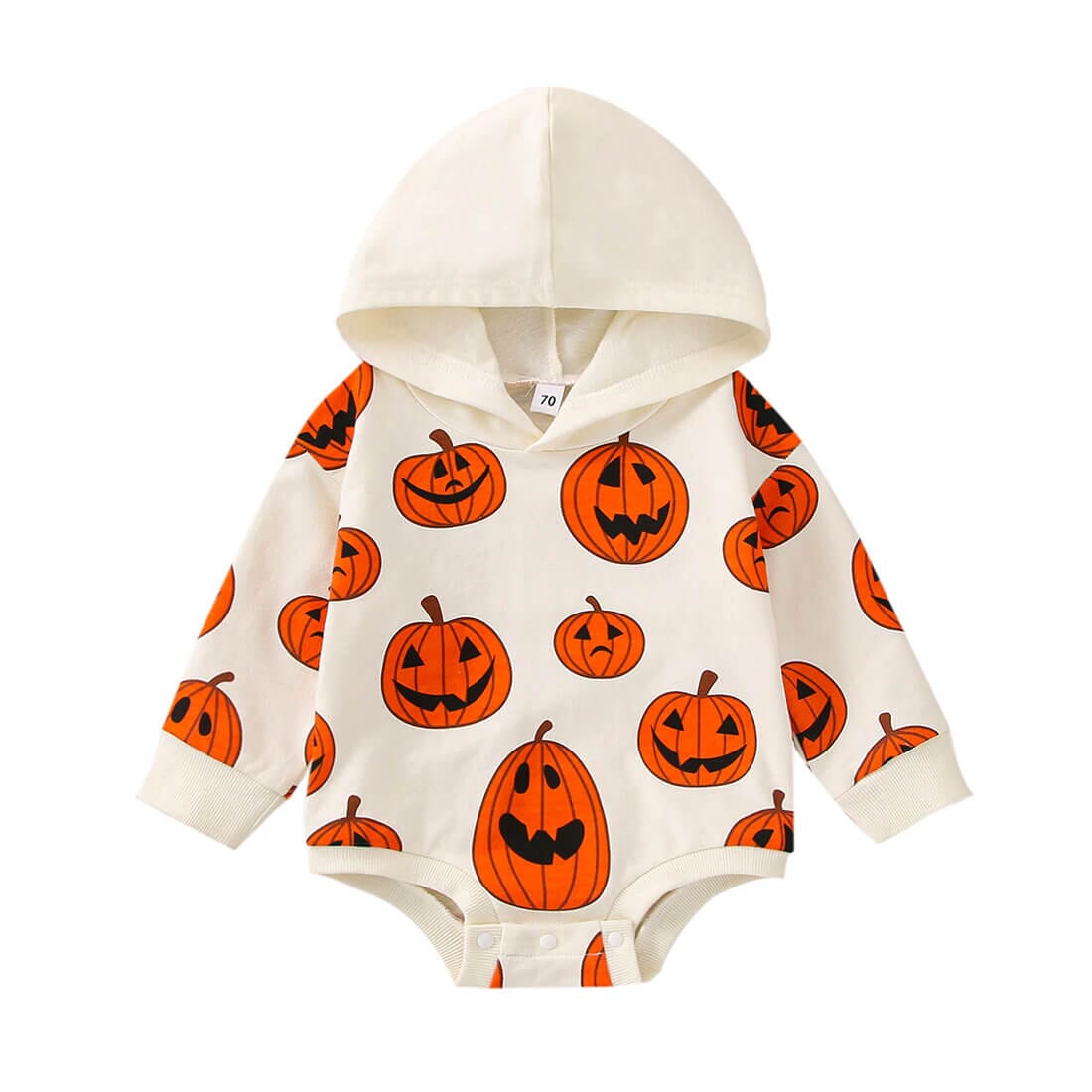 Pumpkins Hooded Baby Bodysuit Bodysuit The Trendy Toddlers 