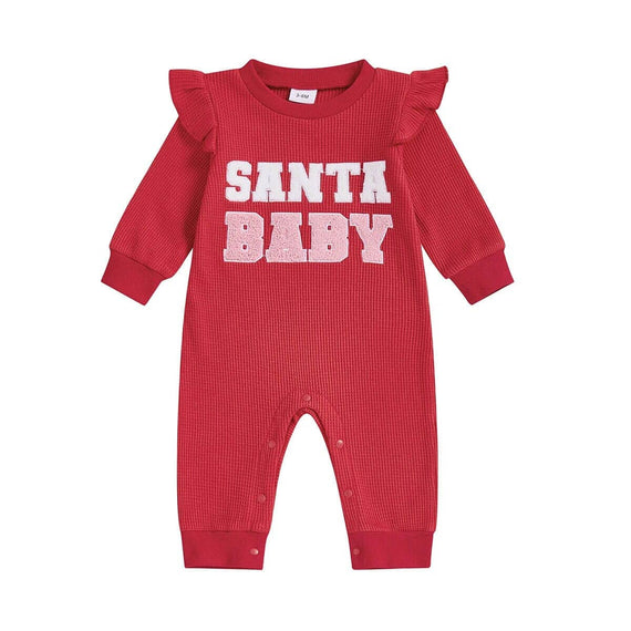 Long Sleeve Santa Baby Jumpsuit