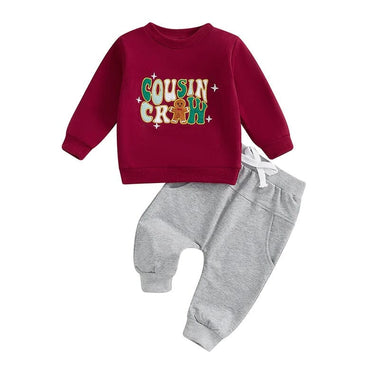 Cousin Crew Christmas Toddler Set Red 3-6 M 