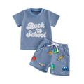 Short Sleeve Back To School Waffle Toddler Set Sets The Trendy Toddlers 