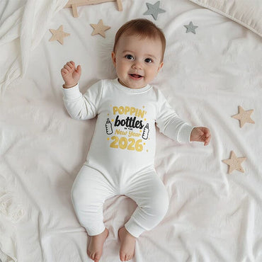 Long Sleeve New Year 2026 Baby Jumpsuit