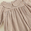 Long Sleeve Gingham Collar Baby Romper Rompers The Trendy Toddlers 