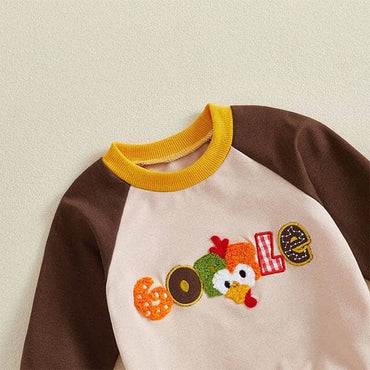 Long Sleeve Gobble Thanksgiving Baby Set