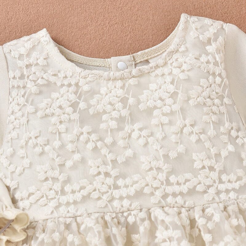 Long Sleeve Lace Baby Dress Dresses The Trendy Toddlers 