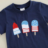 Short Sleeve Popsicle Plaid Toddler Set