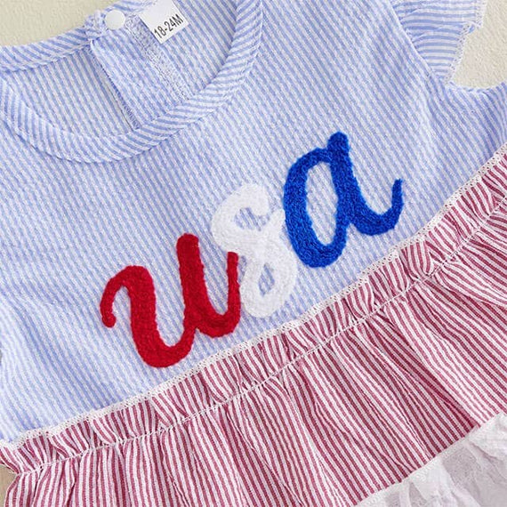 Fly Sleeve USA Ruffled Toddler Dress