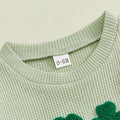 Long Sleeve Shamrock Waffle Baby Set