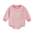 Homemade Rolls Striped Baby Bodysuit Pink 0-3 M