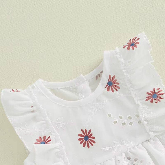 Flutter Sleeve 4th of July Baby Romper