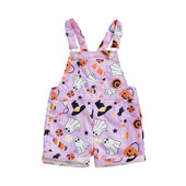 Halloween Vibes Straps Toddler Romper Purple 9-12 M