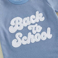 Short Sleeve Back To School Waffle Toddler Set Sets The Trendy Toddlers 
