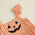 Fly Sleeve Halloween Checkered Toddler Set