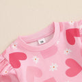 Long Sleeve Valentine's Day Floral Baby Set