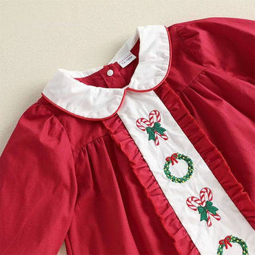 Long Sleeve Collar Christmas Toddler Dress Dresses The Trendy Toddlers 