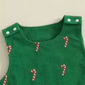 Sleeveless Candy Cane Baby Jumpsuit