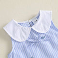 Sleeveless Ruffle Striped Collar Toddler Dress Dresses The Trendy Toddlers 
