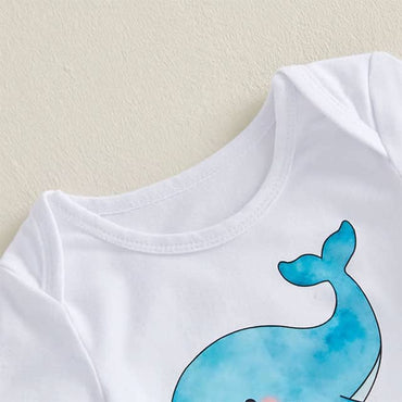 Short Sleeve Whale Baby Bodysuit