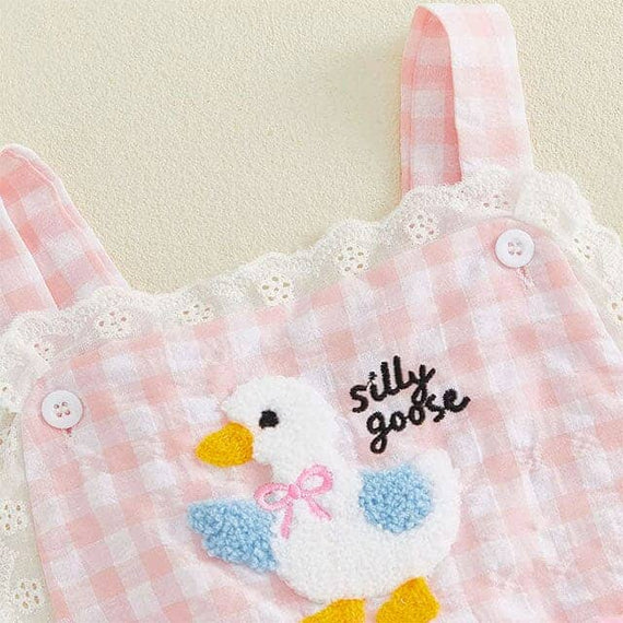 Silly Goose Checkered Toddler Jumpsuit