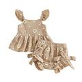 Fly Sleeve Daisy Baby Set Beige 0-3 M