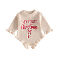 My First Christmas Knit Baby Romper
