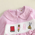 Long Sleeve Collar Back To School Toddler Dress