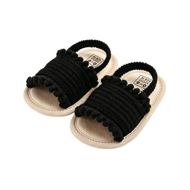 Pom Pom Baby Sandals Black 1