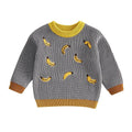 Banana Knit Baby Sweater Gray 0-3 M 