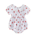 Watermelon Lace Baby Romper White 0-3 M