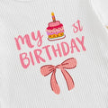 My First Birthday Ruffled Baby Set