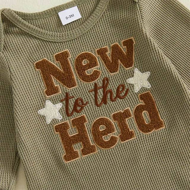 Long Sleeve New To The Herd Baby Set Sets The Trendy Toddlers 