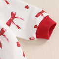 Long Sleeve Valentine's Bows Baby Set