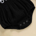 Long Sleeve Black Boo Baby Romper