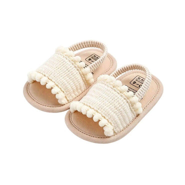 Pom Pom Baby Sandals Beige 1