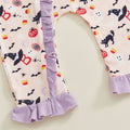 Long Sleeve Halloween Ruffled Baby Jumpsuit