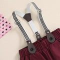 Valentine's Day Suspender Shorts Toddler Set