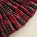 Long Sleeve Christmas Plaid Toddler Dress