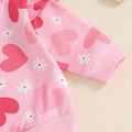 Long Sleeve Valentine's Day Floral Baby Set