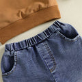 Long Sleeve Solid Denim Toddler Set